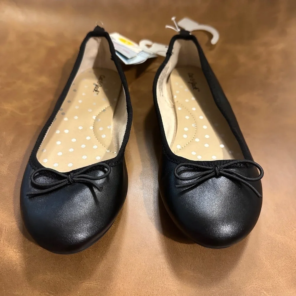 Cat & Jack Girls Diana Ballet Flats Black